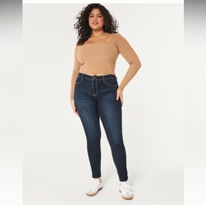Hollister Dark Wash Curvy High Rise Jean Leggings Women’s Size 5S